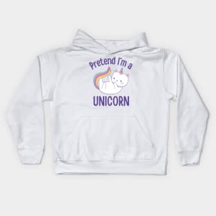 Pretend I'm A Cat Unicorn - Cute Kawaii Halloween Costume Kids Hoodie